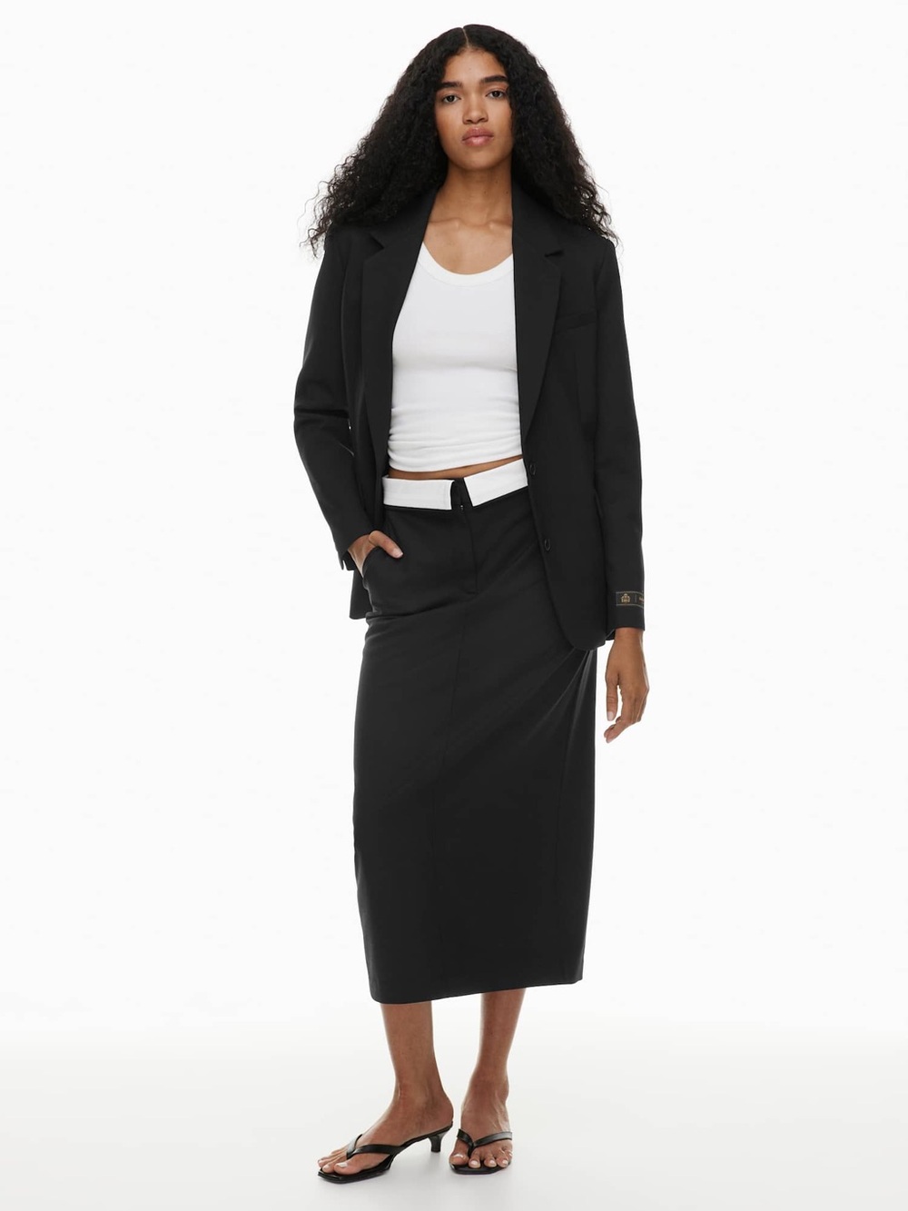 NWT Aritiza Babaton Bureau Maxi Skirt